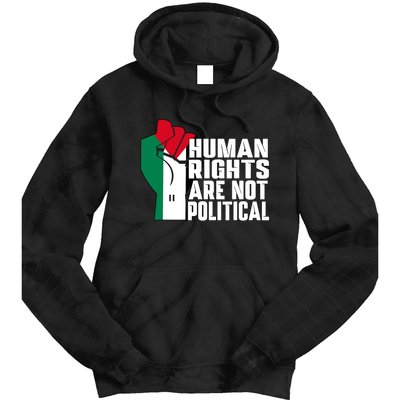 Human Rights Are Not Political Support Palestine And Gaza Tie Dye Hoodie