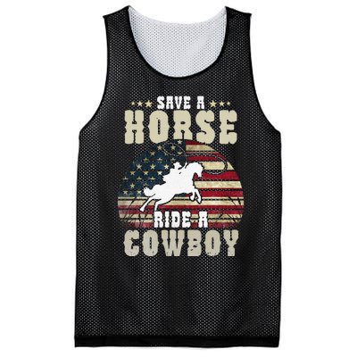 Horse Riding Adult Joke Save A Horse Ride A Cow Mesh Reversible Basketball Jersey Tank