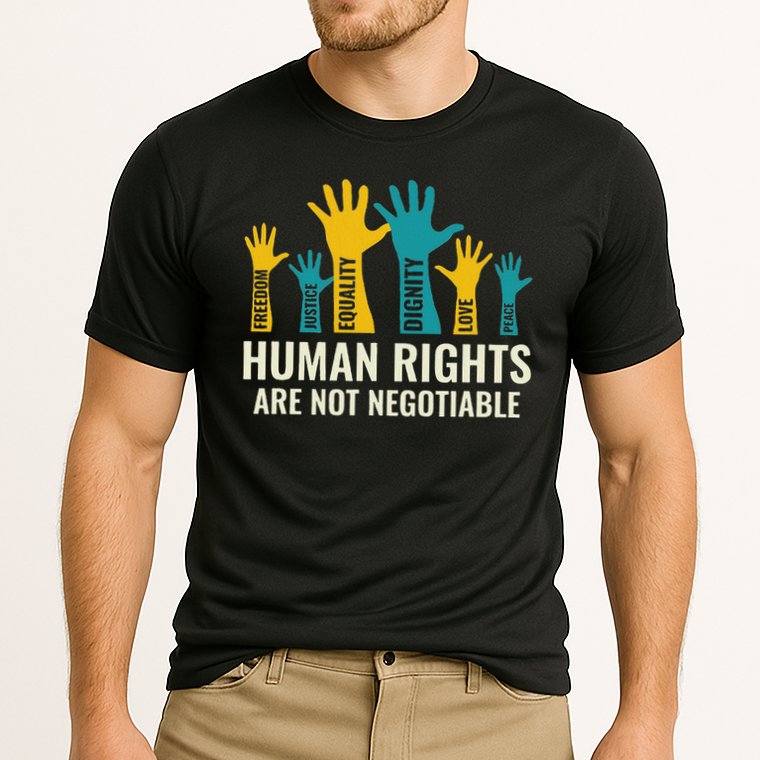 Human Rights Are Non Negotiable Human Rights Day Cooling Performance Crew T-Shirt