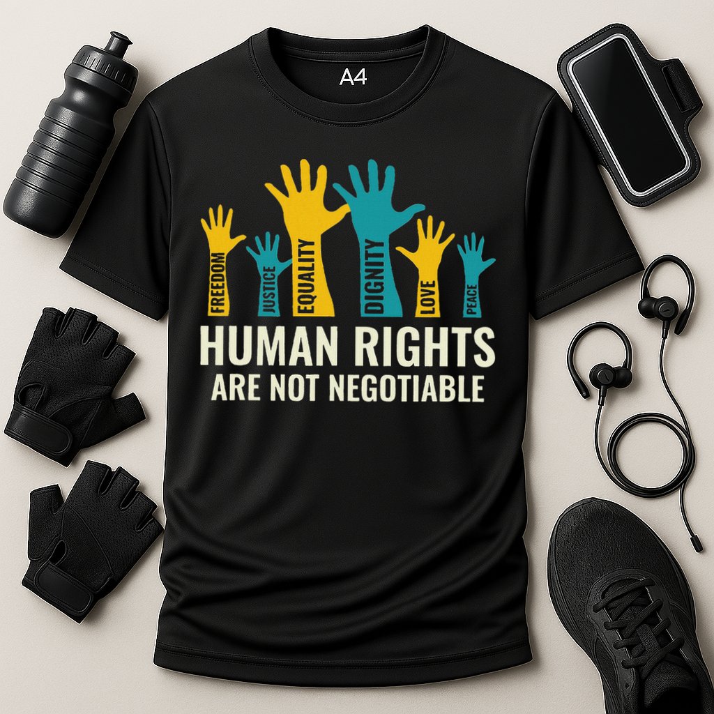 Human Rights Are Non Negotiable Human Rights Day Cooling Performance Crew T-Shirt