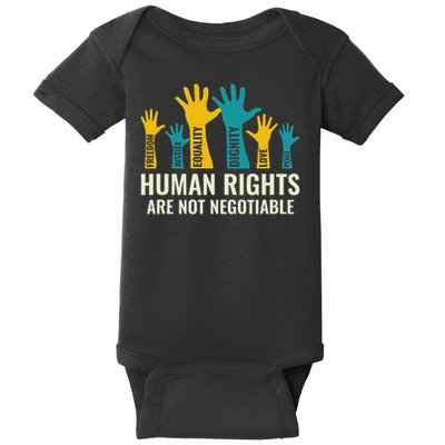 Human Rights Are Non Negotiable Human Rights Day Baby Bodysuit