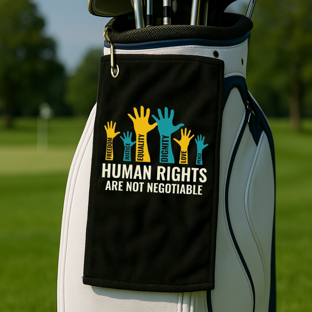Human Rights Are Non Negotiable Human Rights Day Golf Towel