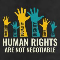 Human Rights Are Non Negotiable Human Rights Day Golf Towel