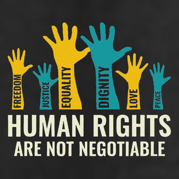 Human Rights Are Non Negotiable Human Rights Day Golf Towel