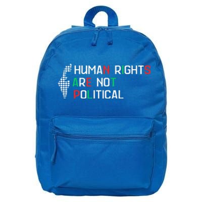 Human Rights Are Not Political Support Palestine  16 in Basic Backpack