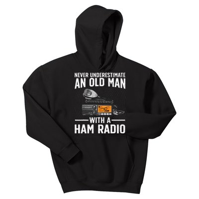 Ham Radio Art For Grandpa Amateur Radio Ham Operator Kids Hoodie