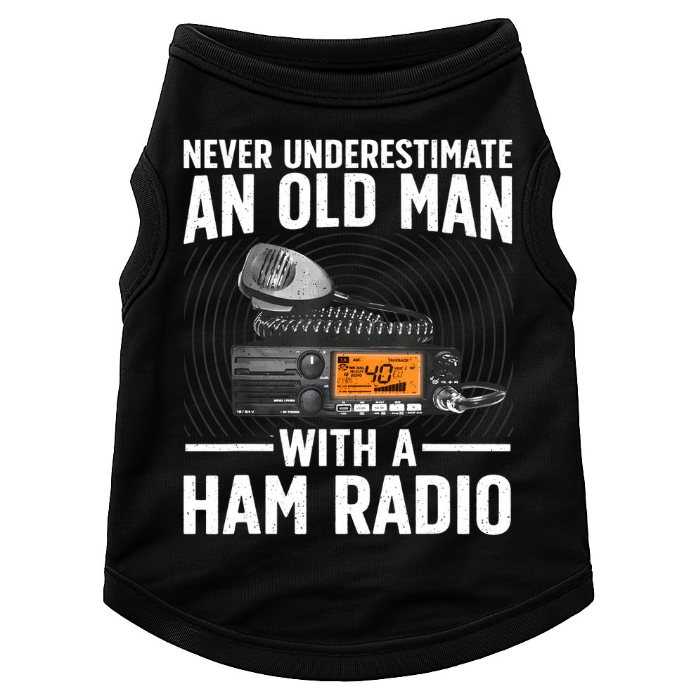 Ham Radio Art For Grandpa Amateur Radio Ham Operator Doggie Tank
