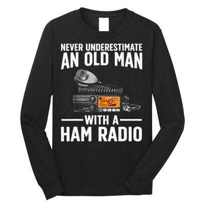 Ham Radio Art For Grandpa Amateur Radio Ham Operator Long Sleeve Shirt