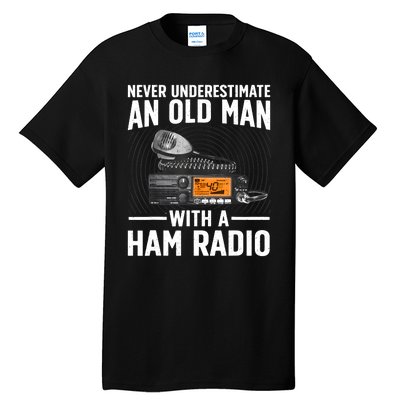 Ham Radio Art For Grandpa Amateur Radio Ham Operator Tall T-Shirt