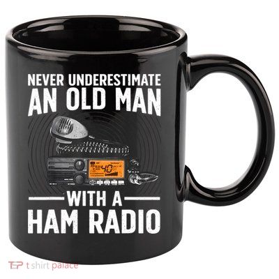 Ham Radio Art For Grandpa Amateur Radio Ham Operator 11oz C Handle Ceramic Mug