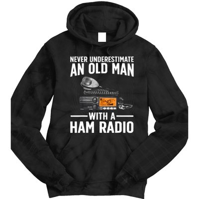 Ham Radio Art For Grandpa Amateur Radio Ham Operator Tie Dye Hoodie