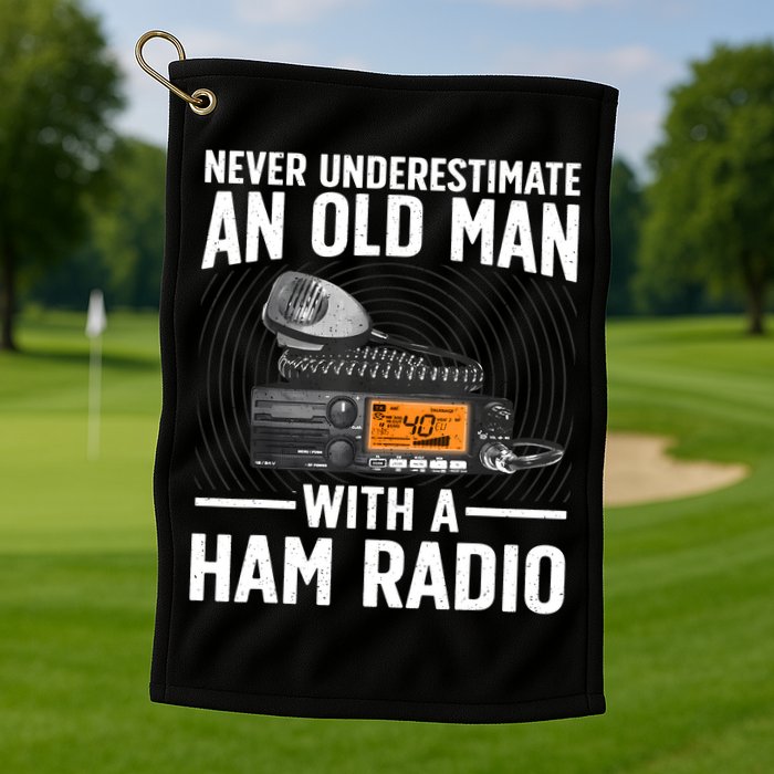 Ham Radio Art For Grandpa Amateur Radio Ham Operator Golf Towel