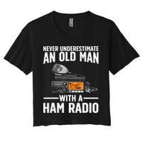 Ham Radio Art For Grandpa Amateur Radio Ham Operator Women's Crop Top Tee