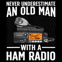 Ham Radio Art For Grandpa Amateur Radio Ham Operator Cropped Pullover Crew