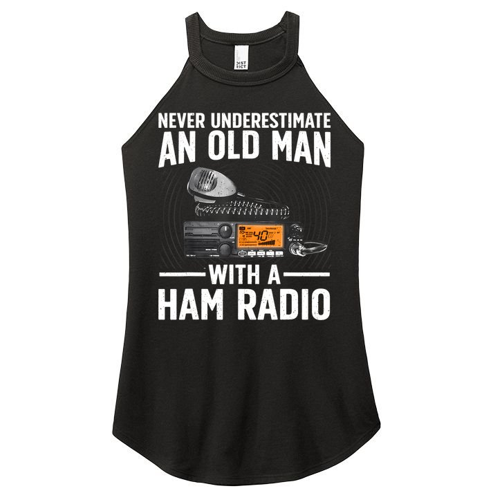Ham Radio Art For Grandpa Amateur Radio Ham Operator Women's Perfect Tri Rocker Tank