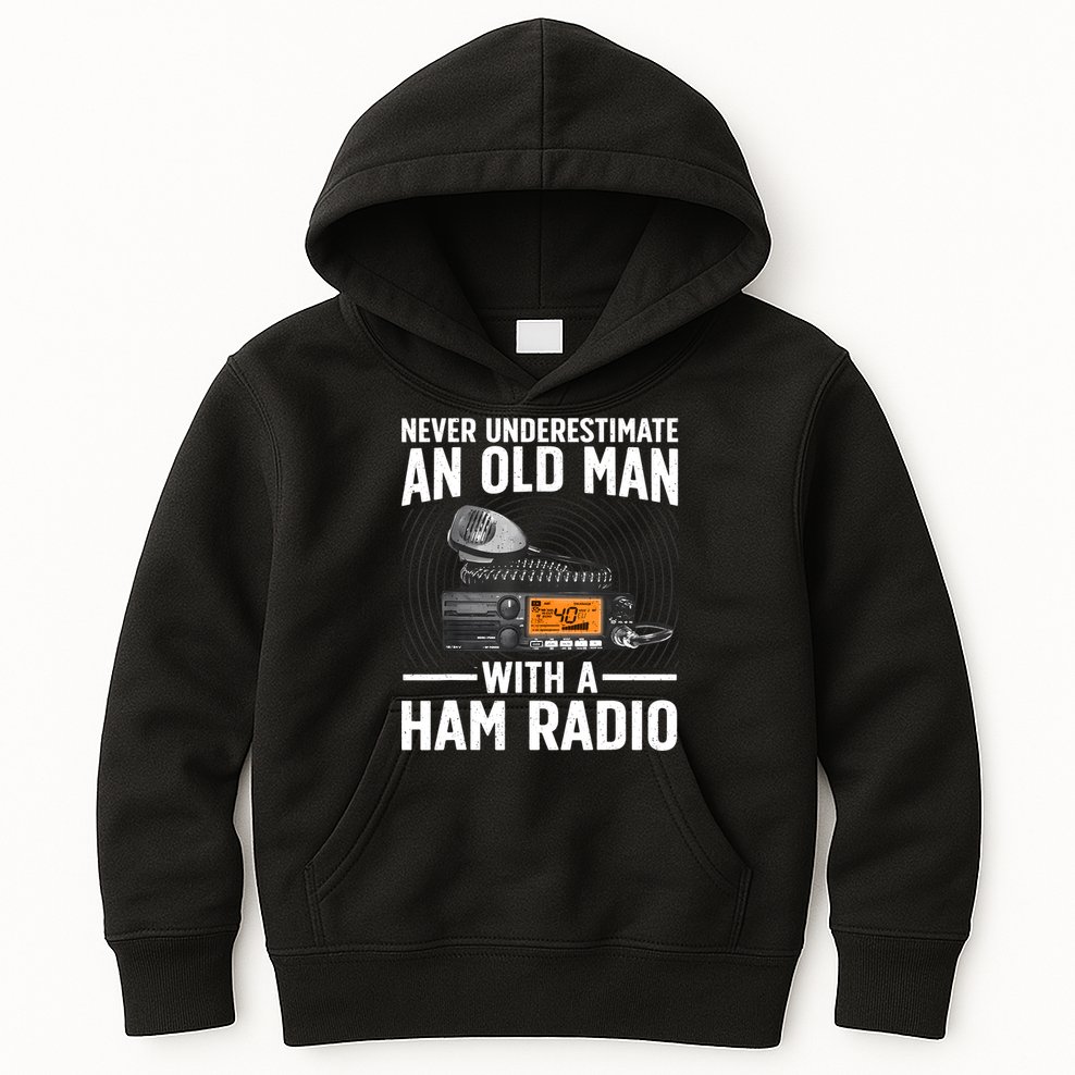 Ham Radio Art For Grandpa Amateur Radio Ham Operator Kids Hoodie