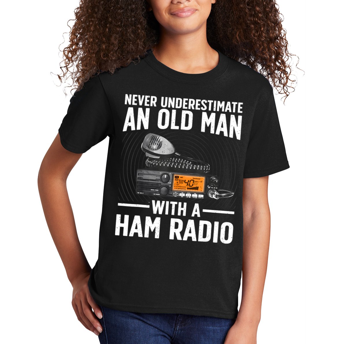 Ham Radio Art For Grandpa Amateur Radio Ham Operator Kids T-Shirt