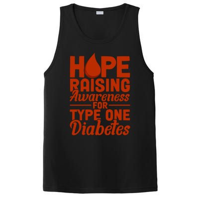 Hope Raising Awareness Diabetes Awareness Funny Gift PosiCharge Competitor Tank