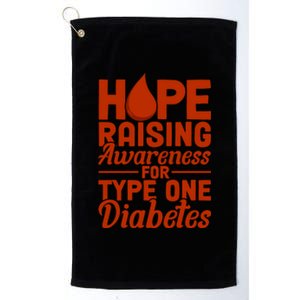 Hope Raising Awareness Diabetes Awareness Funny Gift Platinum Collection Golf Towel