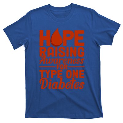 Hope Raising Awareness Diabetes Awareness Funny Gift T-Shirt