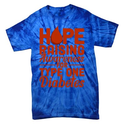 Hope Raising Awareness Diabetes Awareness Funny Gift Tie-Dye T-Shirt