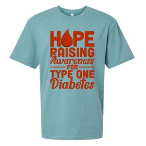 Hope Raising Awareness Diabetes Awareness Funny Gift Sueded Cloud Jersey T-Shirt