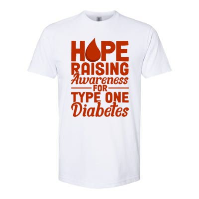 Hope Raising Awareness Diabetes Awareness Funny Gift Softstyle CVC T-Shirt