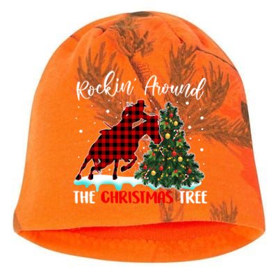 Horse Rockin Around Christmas Tree Barrel Equestrian Xmas Gift Kati - Camo Knit Beanie