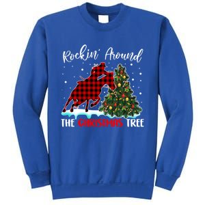 Horse Rockin Around Christmas Tree Barrel Equestrian Xmas Gift Sweatshirt