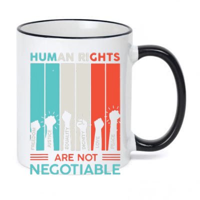 Human Rights Are Not Negotiable 11oz Black Color Changing Mug