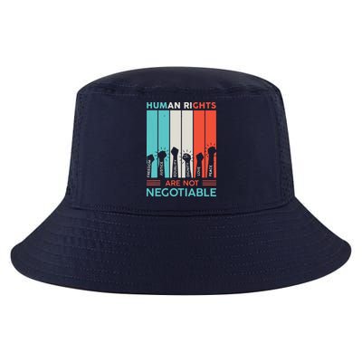 Human Rights Are Not Negotiable Cool Comfort Performance Bucket Hat
