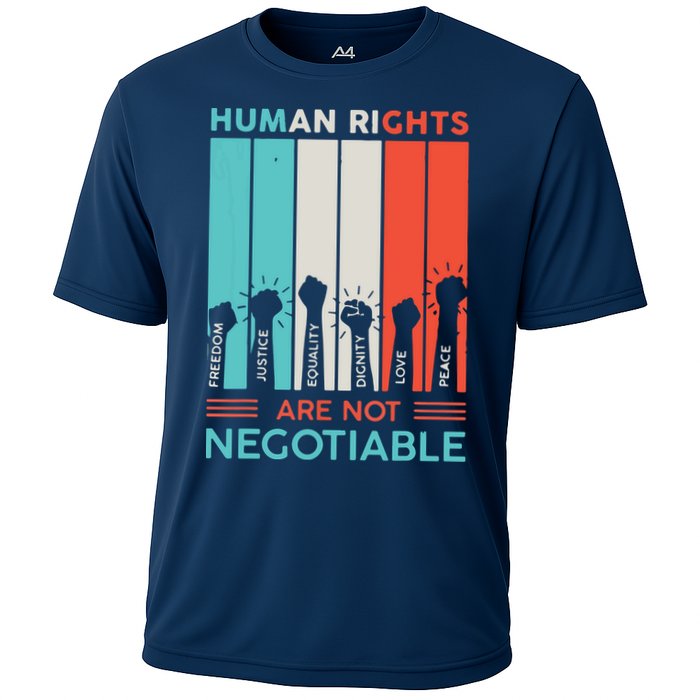 Human Rights Are Not Negotiable Cooling Performance Crew T-Shirt