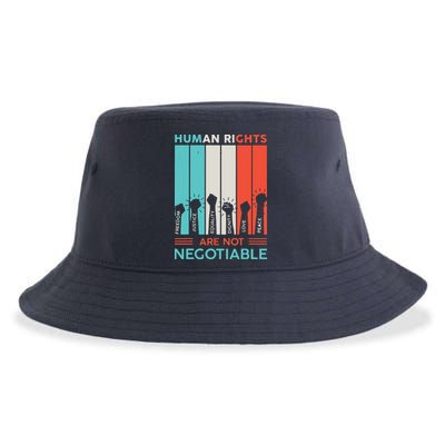 Human Rights Are Not Negotiable Sustainable Bucket Hat