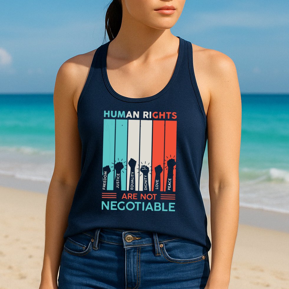 Human Rights Are Not Negotiable Womens Tank Top
