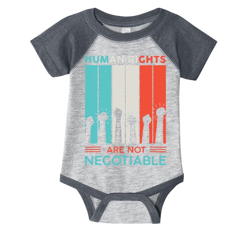 Human Rights Are Not Negotiable Infant Baby Jersey Bodysuit