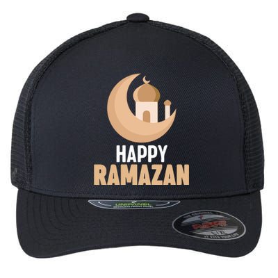 Happy Ramadan Arabic Calligraphy Gift For Ramadan Mubarak Flexfit Unipanel Trucker Cap