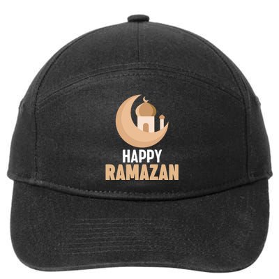 Happy Ramadan Arabic Calligraphy Gift For Ramadan Mubarak 7-Panel Snapback Hat