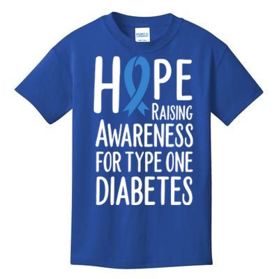 Hope Raising Awareness For Type One Diabetes Type1 Great Gift T1 Kids T-Shirt