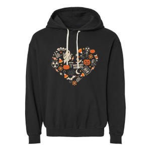 Halloween Radiology Boo Crew Heart Xray Tech Fall Autumn Garment-Dyed Fleece Hoodie