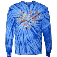 Halloween Radiology Boo Crew Heart Xray Tech Fall Autumn Tie-Dye Long Sleeve Shirt