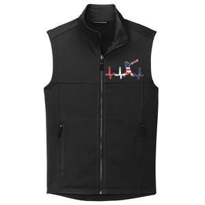 Home Run Baseball Flag Baseball Heartbeat Collective Smooth Fleece Vest