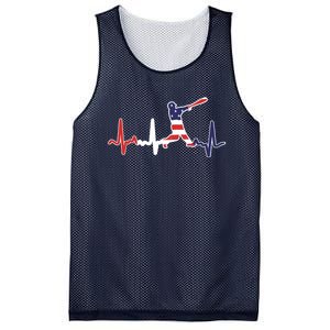 Home Run Baseball Flag Baseball Heartbeat Mesh Reversible Basketball Jersey Tank