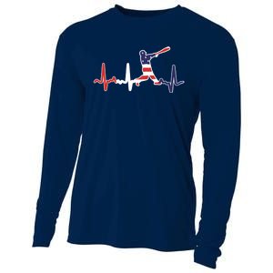 Home Run Baseball Flag Baseball Heartbeat Cooling Performance Long Sleeve Crew