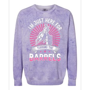 Horse Riding Barrel Racing Design for a Barrel Racer Colorblast Crewneck Sweatshirt