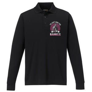 Horse Riding Barrel Racing Design for a Barrel Racer Performance Long Sleeve Polo