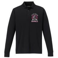 Horse Riding Barrel Racing Design for a Barrel Racer Performance Long Sleeve Polo