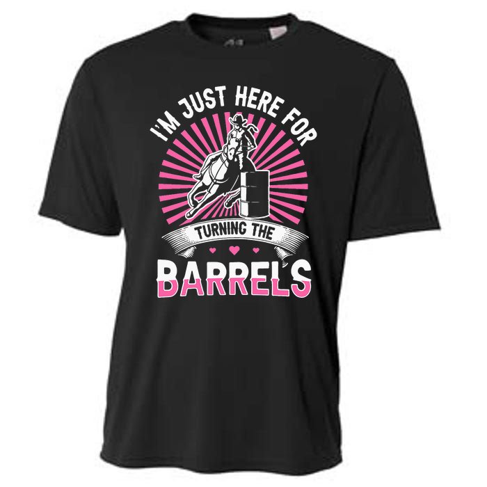 Horse Riding Barrel Racing Design for a Barrel Racer Cooling Performance Crew T-Shirt