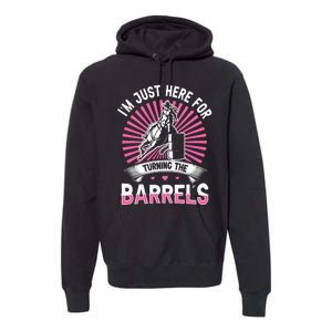 Horse Riding Barrel Racing Design for a Barrel Racer Premium Hoodie