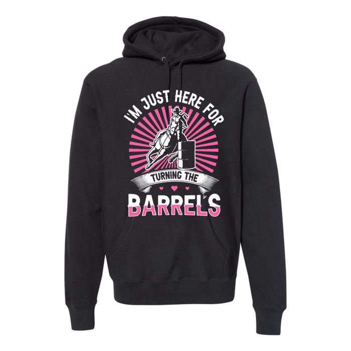 Horse Riding Barrel Racing Design for a Barrel Racer Premium Hoodie