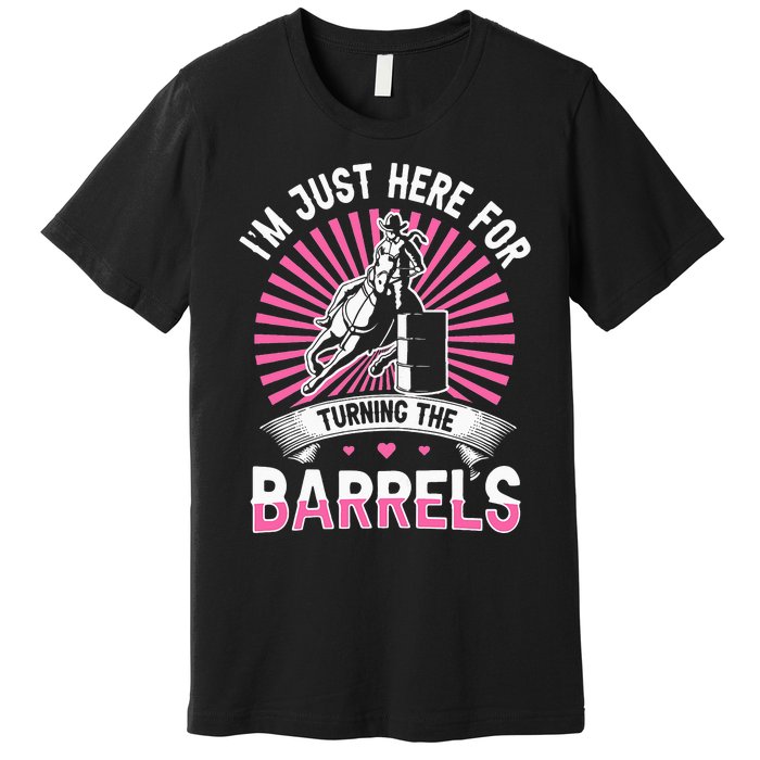 Horse Riding Barrel Racing Design for a Barrel Racer Premium T-Shirt